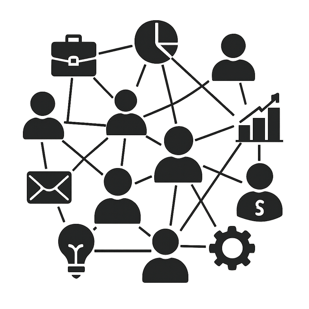 A vector of networked people and business-1